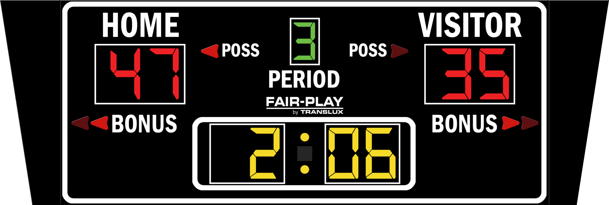 BB-1800-4 Basketball Scoreboard - Fair-Play Scoreboards