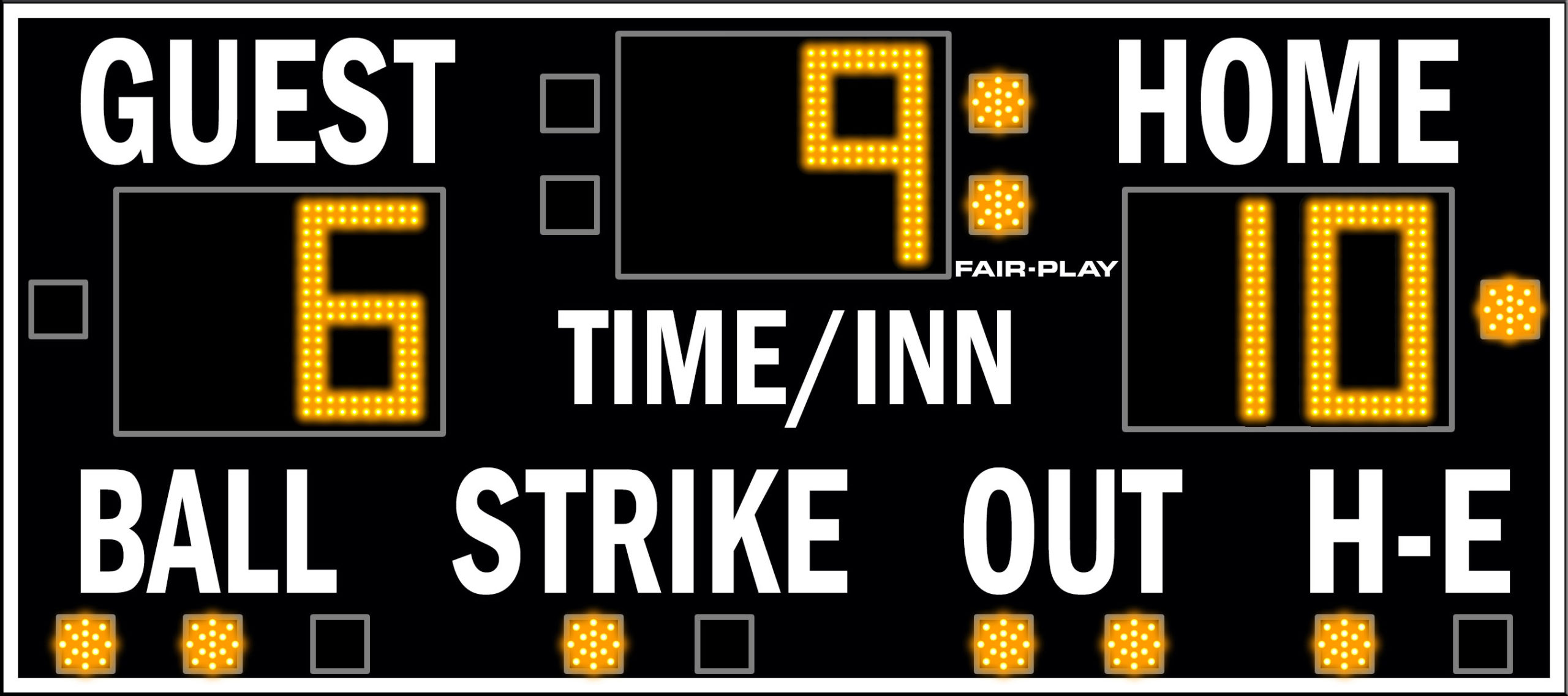 BA 7109CL 2 Baseball Scoreboard Fair Play Scoreboards BA 7109CL 2 Baseball Scoreboard Fair Play Scoreboards