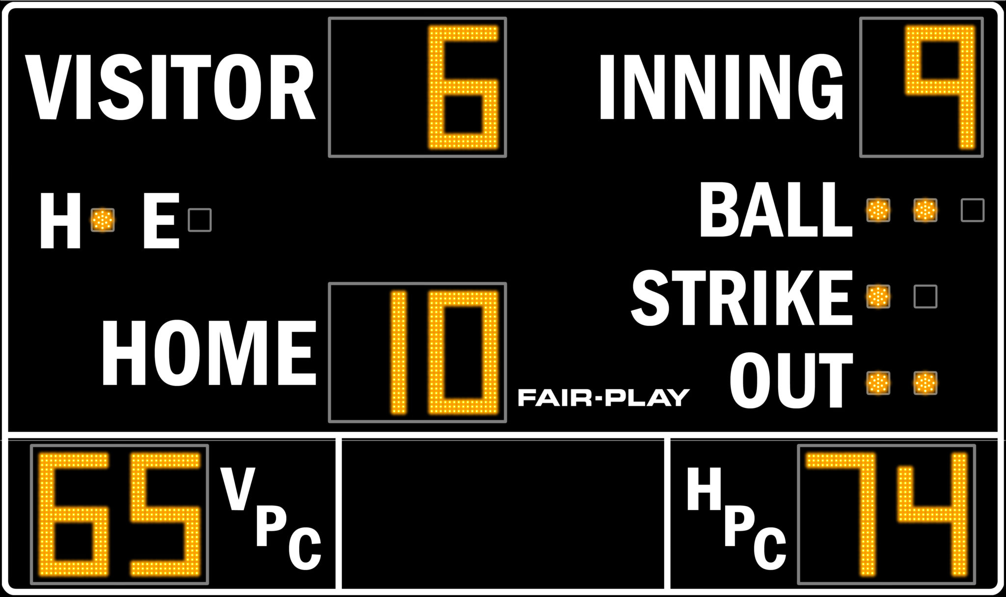 Baseball and Softball Scoreboards 71003600 Series FairPlay Scoreboards