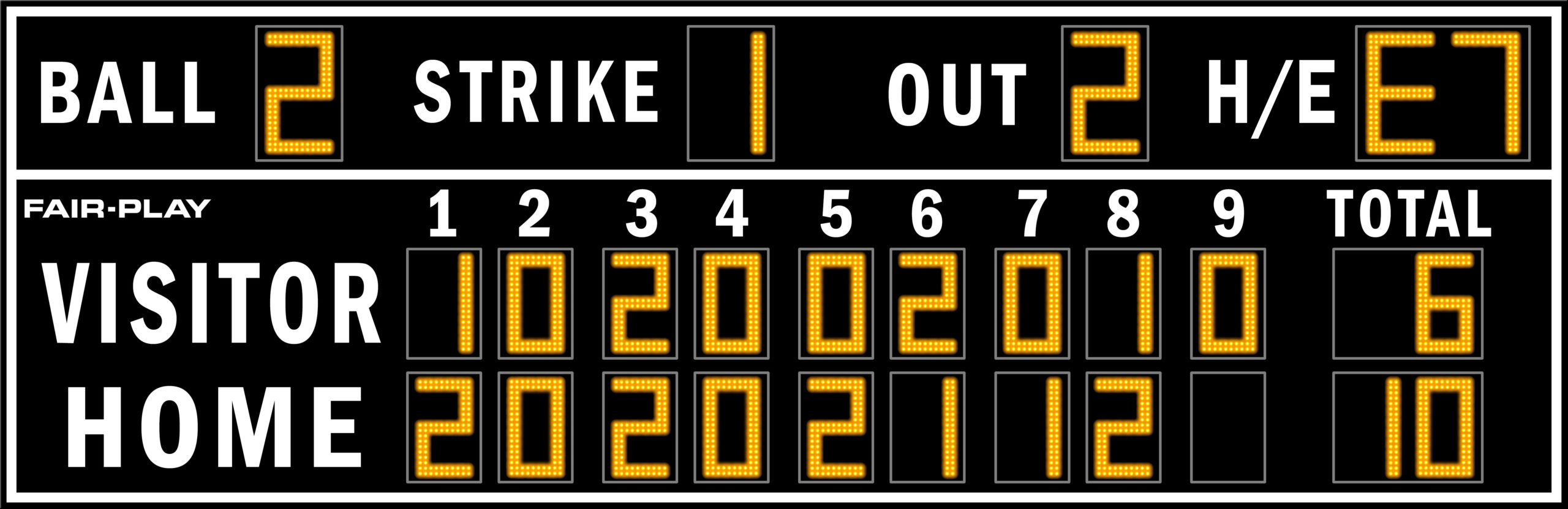 BA 7320 2 Baseball Scoreboard Fair Play Scoreboards