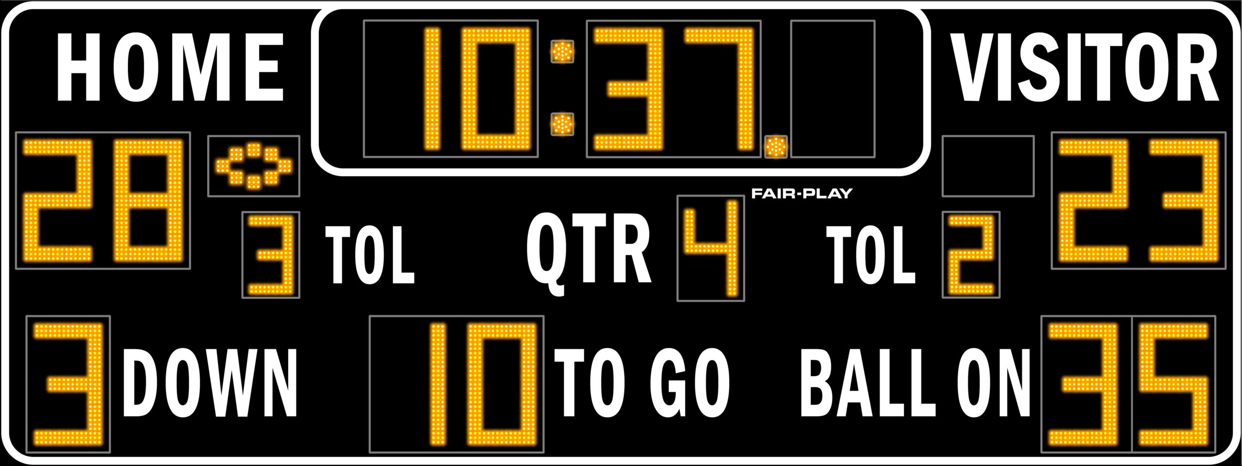 Fb 8120tk 2 Football Scoreboard Fair Play Scoreboards