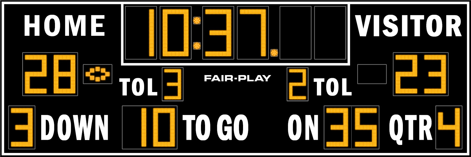 Fb 8124tkh 2 Football Scoreboard Fair Play Scoreboards