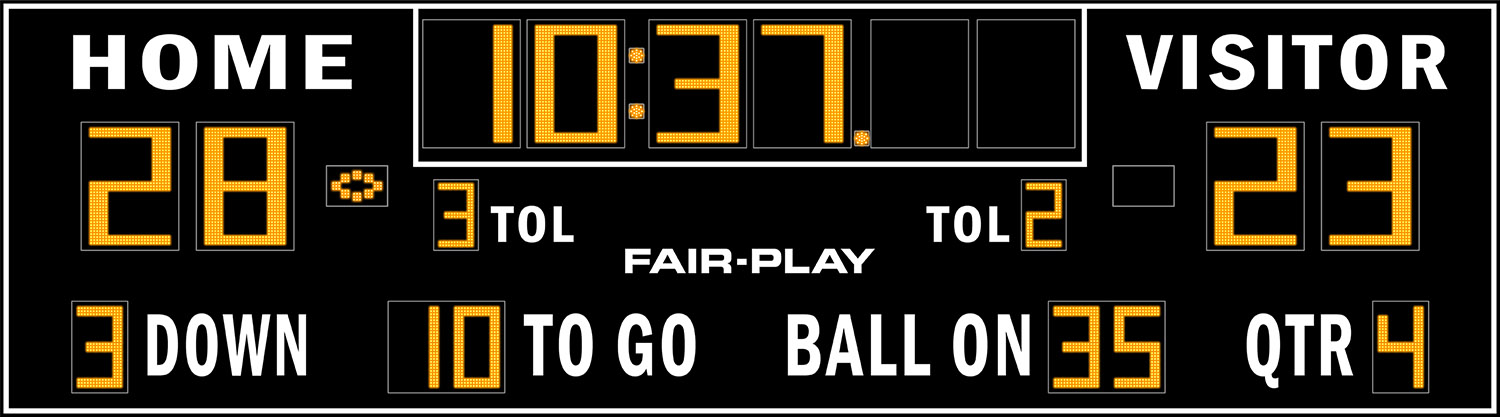 Fb 8136tkh 2 Football Scoreboard Fair Play Scoreboards