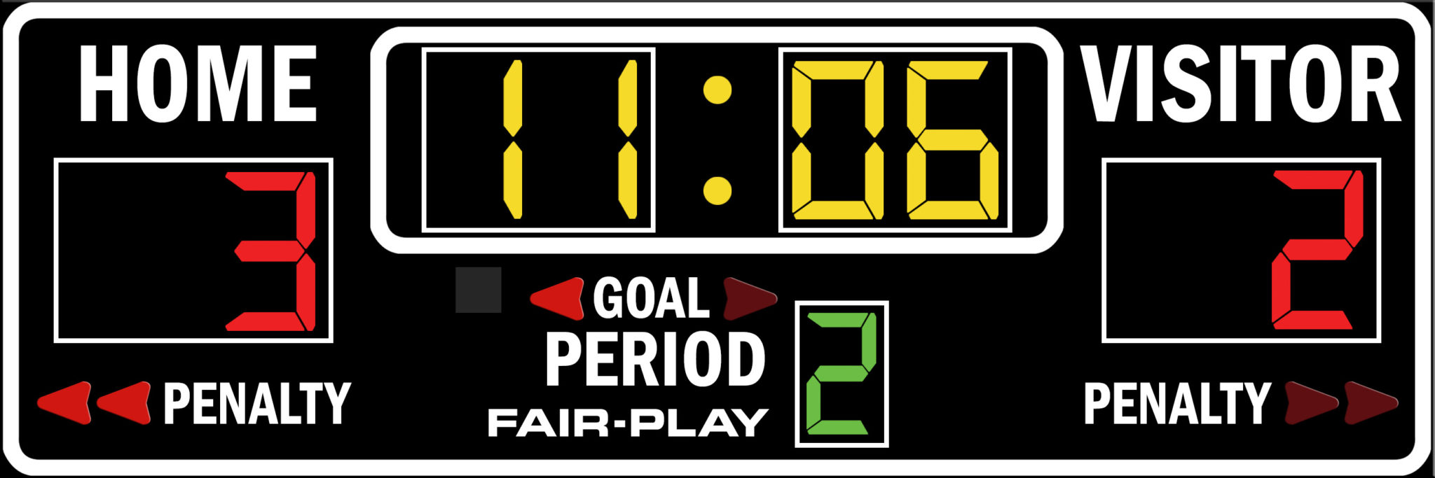 HK-1600-4 Hockey Scoreboard - Fair-Play Scoreboards