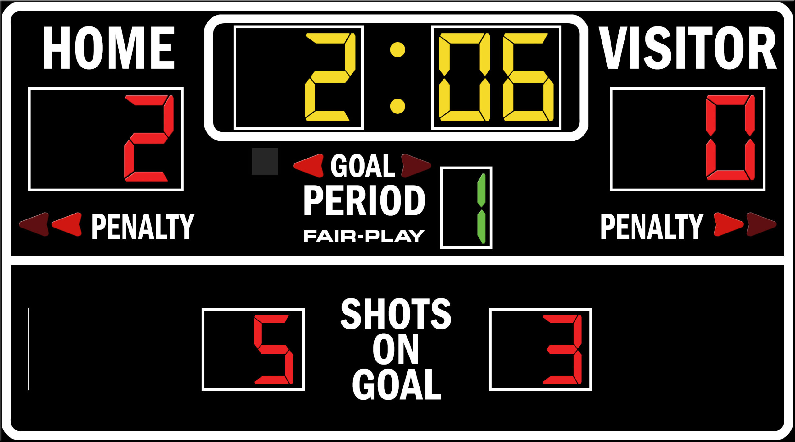 HK-1660-4 Hockey Scoreboard - Fair-Play Scoreboards