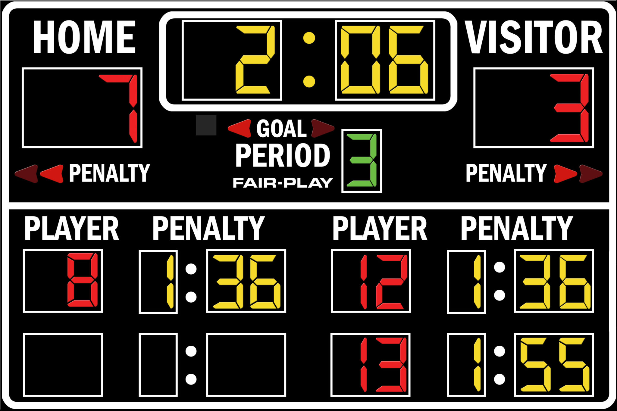 HK16704 Hockey Scoreboard FairPlay Scoreboards