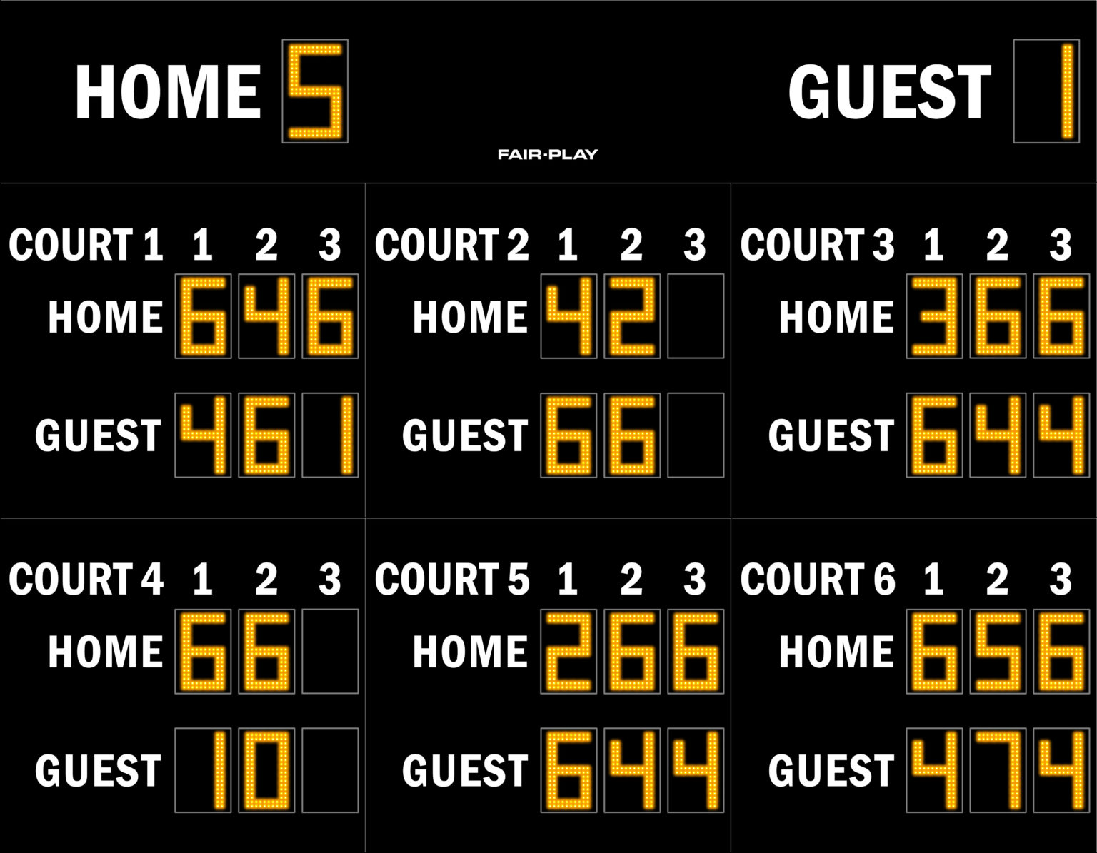 TN17362 Tennis Scoreboard FairPlay Scoreboards