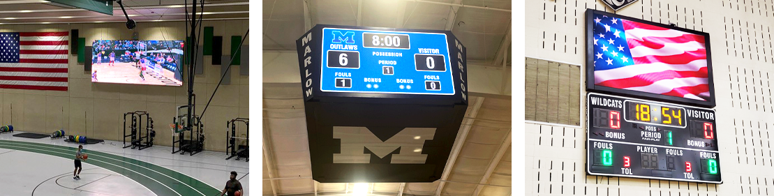 High School Gymnasium Scoreboards - 10' Basketball Scoreboards