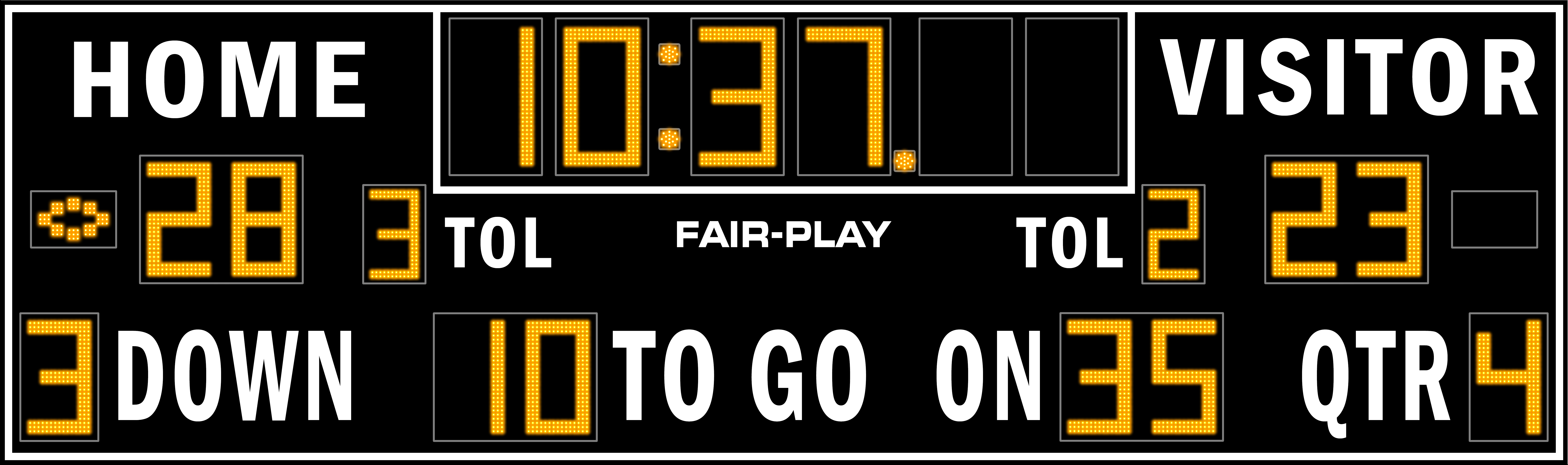 Fb 8127tkh 2 Football Scoreboard Fair Play Scoreboards