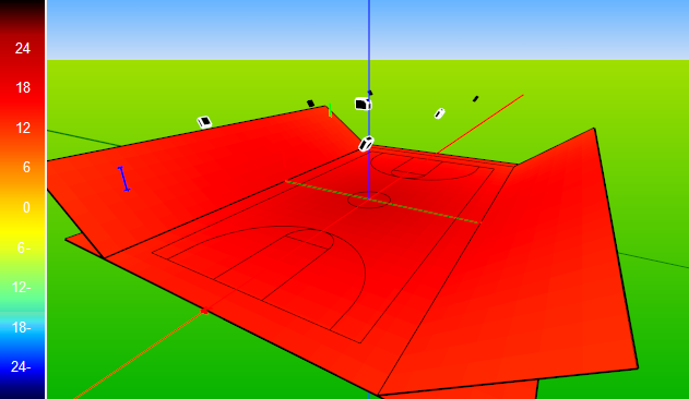 Gymnasium subwoofer coverage map